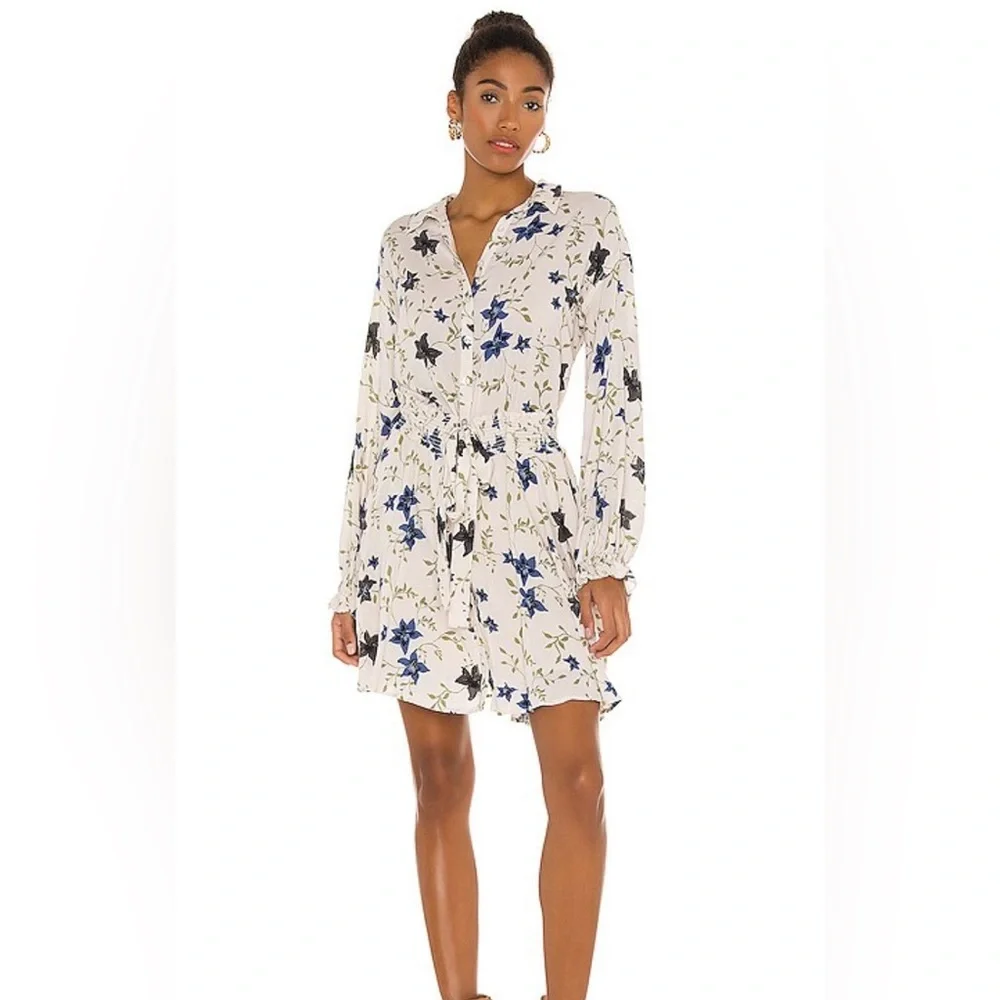 Free People Lighten Up Mini Dress in Tea Combo XS
